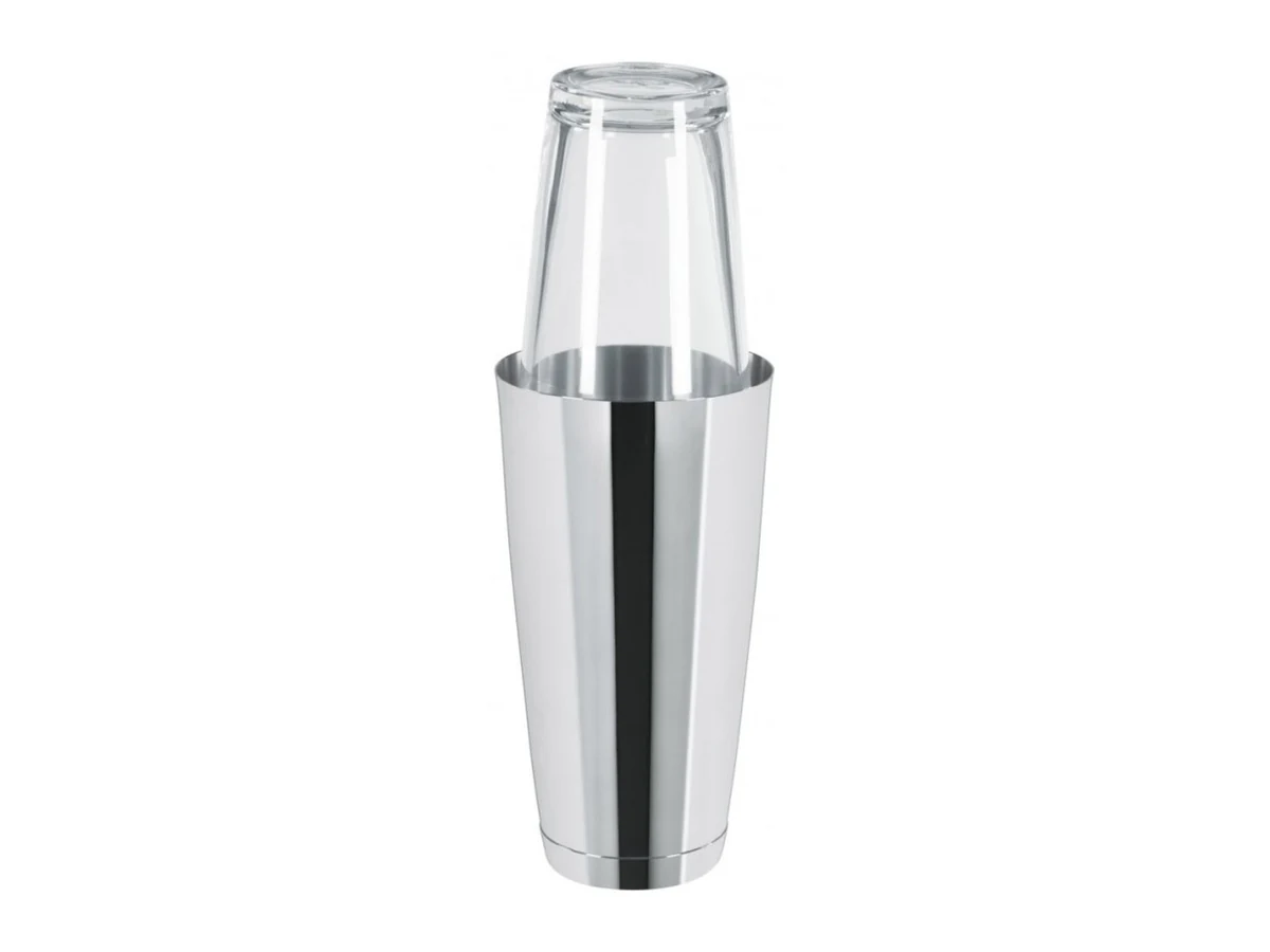 Bostonshaker av metall med shakerglas
