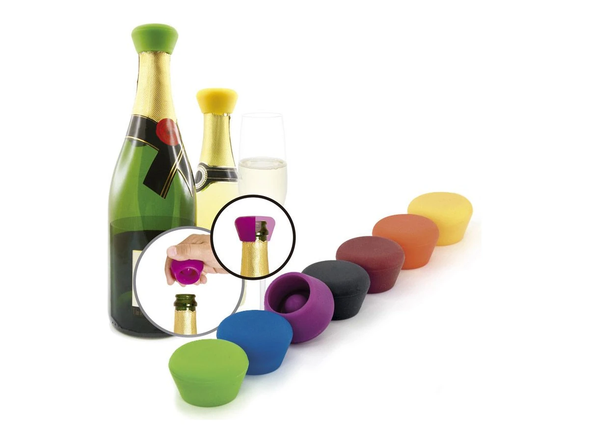 Pulltex Champagnestopper silikon i blandade färger