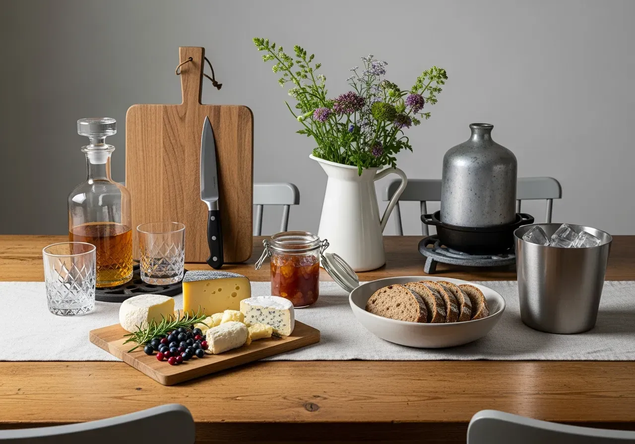 Presentset med filt och doftljus