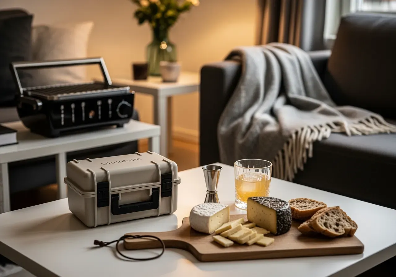 Hemmaspa med filt och doftljus